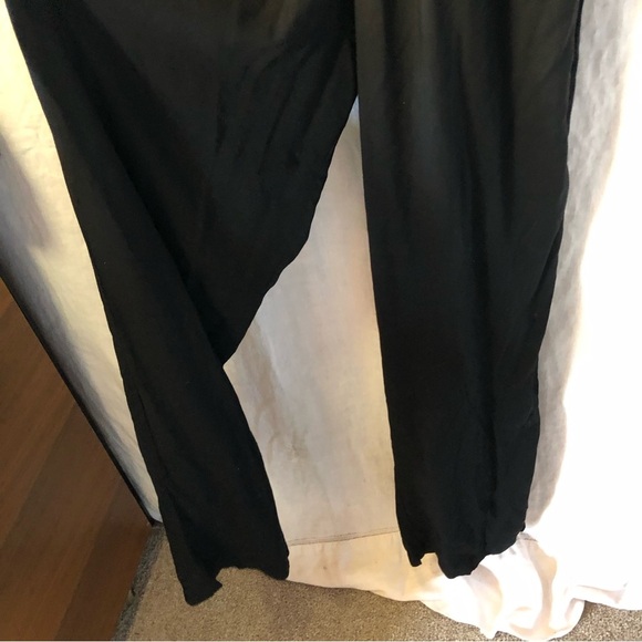 Reverse pants jumpsuit black v neck ball lace detail adjust. Straps side zip M - Picture 3 of 11